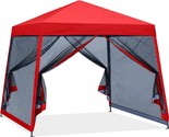 Red Abccanopy Stable Pop Up Outdoor Canopy Tent With Netting Wall. - £144.08 GBP