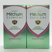 2 Pack - Mitchum Clinical Women Soft Solid Antiperspirant Deodorant Powd... - £33.49 GBP