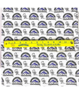 Colorado Rockies CR Logo Fabric 58&quot; x 94&quot; MLB 2000 Traditions White Blac... - £28.24 GBP