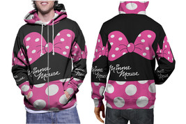 Cute Minnie Mouse Hoodie Sporty Casual Graphic Zip up Hoodie - £26.54 GBP+