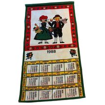 1988 German Boy Girl Schwarzwald Black Forest Costumes Towel Wall Calendar - $8.91