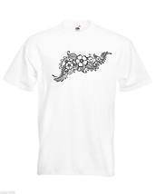 Mens T-Shirt Henna Pattern Flowers, Ethical Symbol tShirt, Tattoo Shirt Indian - £19.45 GBP