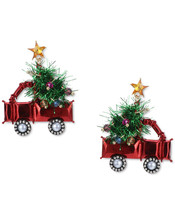 Holiday Lane Christmas Tree Car Stud Earrings - £10.12 GBP