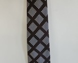 Brown/White Dots Checkered Pattern Neck Tie, 3.75&#39;&#39; x 58&#39;&#39; - $7.59