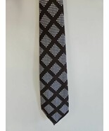 Brown/White Dots Checkered Pattern Neck Tie, 3.75&#39;&#39; x 58&#39;&#39; - $10.40 CAD