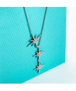 Luxury 925 Sterling Silver Eight-Pointed Star Y Shape Moissanite Pendant... - €48,84 EUR+