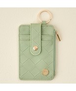 Keychain Key Ring Card Slot Woven Wallet Sage Green - $19.80