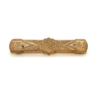 Antique Gold Filled Rare Detailed Victorian Art Nouveau Etched Long Bar Brooch - £36.16 GBP