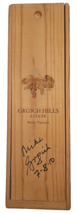 Mike Grgich Signed Wooden Wine Box With Lid and Signed Empty Bottle Excellent - £158.78 GBP