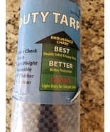 ULTIMATE SOLUTION 6X8 BLUE BLACK MICRO CHECK LIGHT DUTY POLYETHELENE TAR... - $6.92