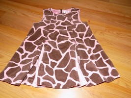 Size 12-18 Months Gymboree Giraffe Club Brown Pink Animal Print Jumper D... - $14.00