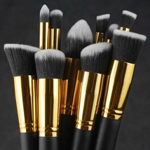  10pcs Makeup Brushes Cosmetic Eyebrow Blush Foundation Powder Kit Set PRO Beaut - £8.45 GBP