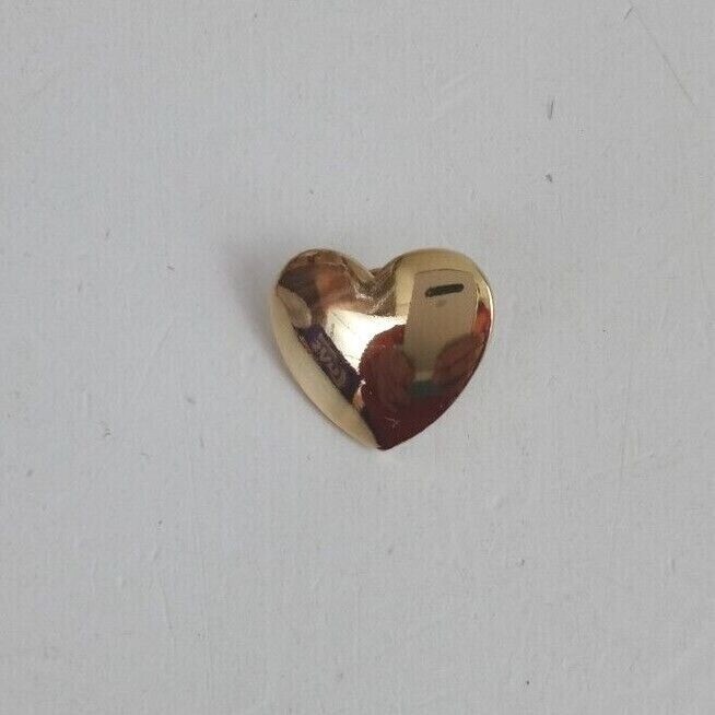 Gold Tone Heart Lapel Hat Pin - $8.42