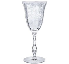 Vintage 1930s Rose Point Cambridge Etched Wine Glasses Set of 2 - Clear - £58.83 GBP