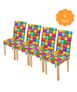 Colorful Cubes Chair Cover Pack of 4 pcs - $66.55 CAD