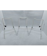 3 Count Easel Display Stand Size Adjustable Clear Acrylic White Back Plate - $14.84