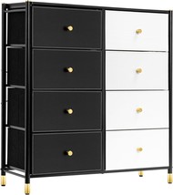 Bedroom Dresser, Tall Dresser With Eight Drawers, Storage Tower With Pu ... - £81.80 GBP
