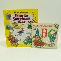Richard Scarry&#39;s Favorite Storybook Ever And Find Your ABC&#39;s Book (Lot of 2) - £6.54 GBP