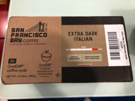 SAN FRANCISCO BAY ONE CUP EXTRA DARK ITALIAN ROAST KCUPS 80CT - $47.60