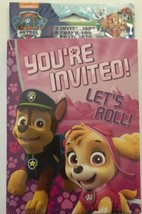 Paw Patrol Invitations, Envelopes &amp; Thank You Postcards Skye Chase  - £11.14 GBP