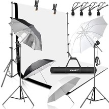 Emart 8.5X10Ft Photography Backdrop Kit With 400W 5500K, Portrait Shoot. - £132.64 GBP