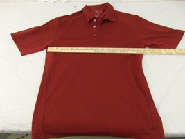 Adult Men&#39;s Nike Fit-Dry Golf Maroon Polo T-Shirt Button Front Nice Comf... - £9.29 GBP