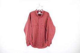 Vintage 90s Levis Silver Label Mens Large Faded Double Pocket Button Shirt Plaid - £31.62 GBP