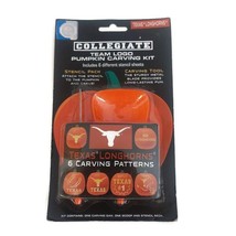 NCAA Texas Longhorns Pumpkin Carving Kit With Tools &amp; Stencil Pack Halloween - £7.37 GBP