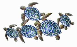 Huge Beautiful Unique Sea Oc EAN Turtle Metal Tropical Loggerhead Island Wall Art - £70.42 GBP