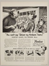 1951 Print Ad Borden&#39;s Chemical Division Resins Elsie the Cow &amp; Elmer - £16.22 GBP