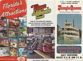 9 Florida Attraction Finest Brochures 1950&#39;s to 1970&#39;s Circus World Coral Castle - £21.65 GBP