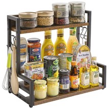 4-Tier Spice Rack With Stepped Design, Standing Kitchen Organizer Rack, Countert - £22.44 GBP