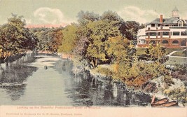 Riverton Maine~Looking Up The Beautiful Penobscot RIVER~1900s Postcard - £7.70 GBP