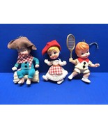 Flocked Nursery Rhyme and sports ornament lot of 3 - £19.05 GBP