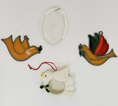 Peace Birds assorted  lot of 4 Christmas Ornaments Hanging decorations VINTAGE - £12.04 GBP