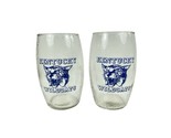 Kentucky Wildcats NCAA Football Game Themed Clear 5 In Tall Glasses - $29.69