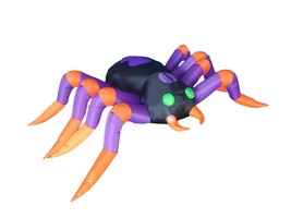 USED 8 FT Long Halloween Inflatable LED Lighted Spider Garden Yard Decoration - $27.23