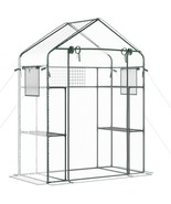Mini Greenhouse: 6 Shelves, Trellis, Mesh Door - $2,013.76 MXN