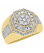 Yellow Gold Over Mens Round Diamond Wedding Engagement Pinky Ring Band 2... - $131.67
