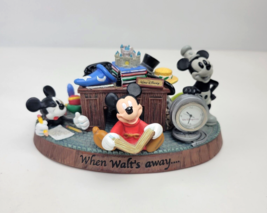 Disney Time Works When Walts Away 4 Generations Mickey Mouse Desk Clock Figurine - £21.83 GBP