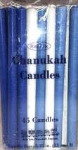 Rite Lite LTD 45 Chanukah Hanukkah Judaica Blue White Candles 5.25&quot; - £13.43 GBP