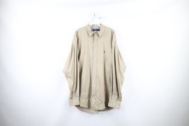 Vintage 90s Ralph Lauren Mens XL Faded Collared Long Sleeve Button Shirt Beige - £34.87 GBP