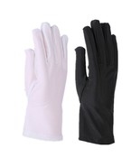 Black Or White Spandex Stretch Full Finger Gloves Sun Protection Short G... - £6.27 GBP