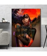 African Black Woman Poster Wall Art Portrait Canvas Painting Prints Art ... - €10,96 EUR+
