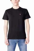 Napapijri Men T-Shirt Black Short Sleeve Designer Logo Tee 2025 Collection - $55.20 CAD