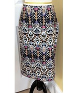 NICOLE MILLER Multi-Color ANNIVERSARY BLING Bejeweled Print Pencil Skirt... - $456.77 MXN
