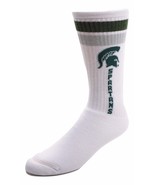 Michigan State Spartans Logo White Unisex Crew Cut Socks - Large - $7.95