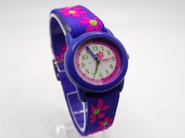 Kids Timex Flower Warch Purple New Battery 28mm - £11.98 GBP