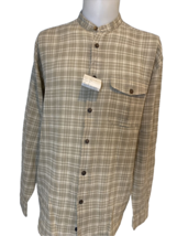 Matinique Men's Jens Button Up Woven Shirt XL Tan Plaid NWT - $18.99