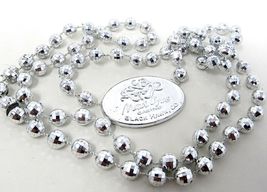 Mardi Gras Casino Necklace Silver Beads Plastic Black Hawk CO US Seller - $12.86